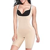 Wonderience Full Body Shaper for Woman Bodysuit Waist Trainer Cincher Corset Tummy Control Thigh Slimmer Shapewear