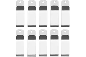 dophee 10Pcs Stainless Steel Holster Sheath Belt Clip Clasp Spring Hook Clamp Holders Versatile Buckle for Pockets Wallet Pou