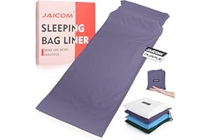 JAICOM Sleeping Bag Liner Ultralight - Travel Sheets for Hotel, Portable & Comfortable & Quick-Drying Adult Sleep Sack for Camping, Business Trips, Traveling, Hostel