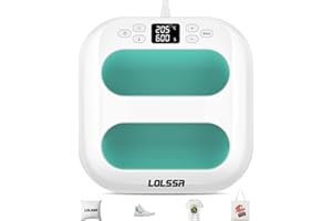 LOLSSA Heat Press Machine for T Shirts- 9x9 Heat Press Shirt Press Machine with Precise Temperature Control, Mini Heat Press for Hats, Dresses, Pillows, Tote Bags-Green (Green)