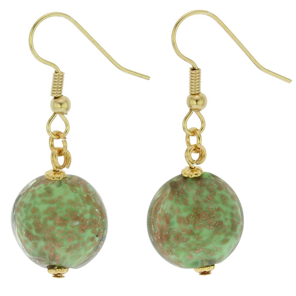 Glass Of Venice Murano Glass Starlight Disk Earrings - Seafoam Green