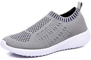 konhill Women's Lightweight Walking Shoes Breathable Slip On Tennis Sneakers Casual Mesh Workout Athletic
