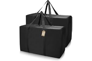 RJUP 145L Extra Large Waterproof Moving Bags, Heavy Duty Moving Storage Container, Christmas Tree Storage Bag, Space-Saving S