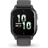 Garmin Venu® Sq 2 GPS Smartwatch, All-Day Health Monitoring, Long-Lasting Battery Life, AMOLED Display, Slate and Shadow Gray