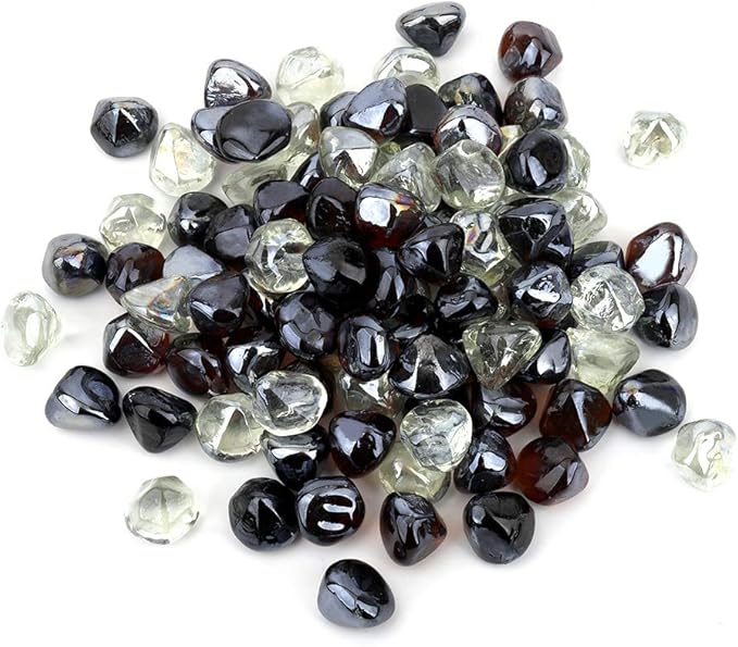 Stanbroil 10Pound Blended Fire Glass Diamonds 1/2 inch Fire Glass