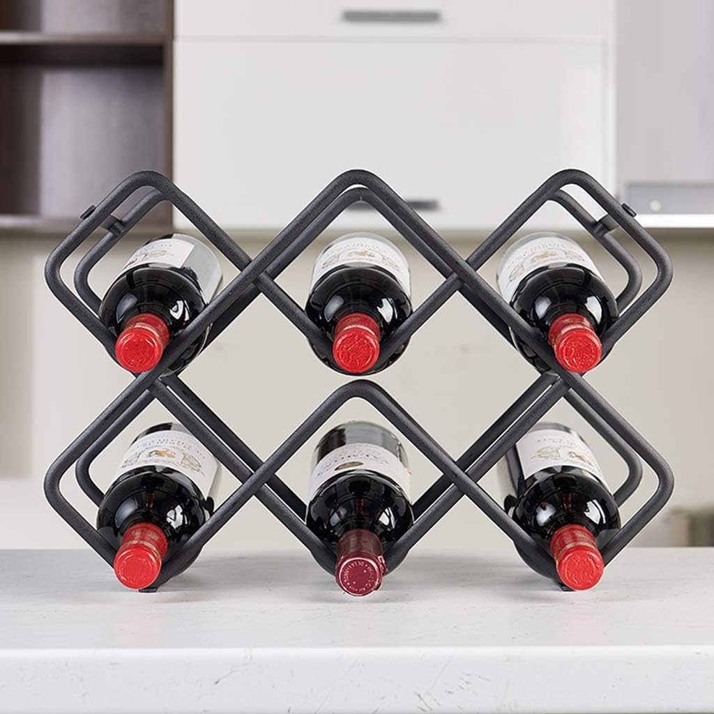 ZJZ Estante para Vino para 6 Botellas, Gabinete Soporte para Vino