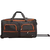 Rockland Rolling Duffel Bag, Black, 22"