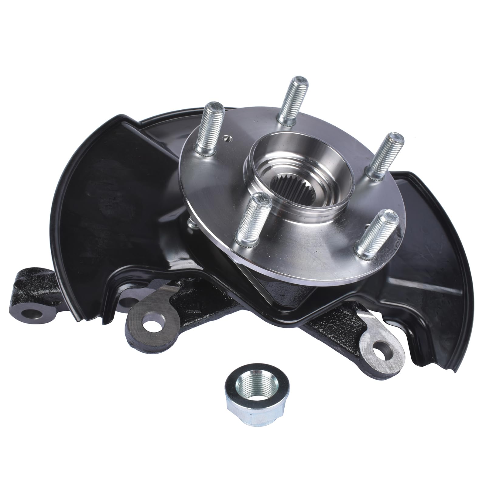 Photo 1 of Enocos 698-451 Front Left Driver Side Steering Knuckle & Wheel Bearing Hub Assembly Compatible with 2006-2011 H'-onda Civic 1.3L 1.8L (without Si Model) Part # 44300SNA952 44300TR0951
