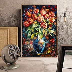 Floating Framed Canvas Wall Art for Living Room, Bedroom Bouquet Canvas Prints for Home Decoration Ready to Hang - 16x24 inches