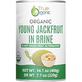 True Organic young Jackfruit in brine, Jackfruit Canned, Jackfruit Organic, Vegan,GMO free,gluten free, USDA Organic certified- 14.1 Ounce.