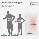 Artificial Grass Brush Lawn Rake Adjustable Steel Handle 80-130cm view 6