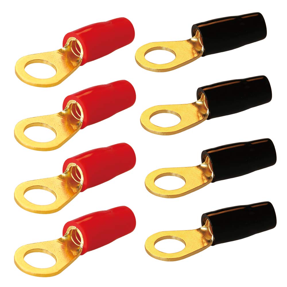 6 AWG/ 3/8 Electronic Barrel Insulated Gold Plated With Brazed Seam