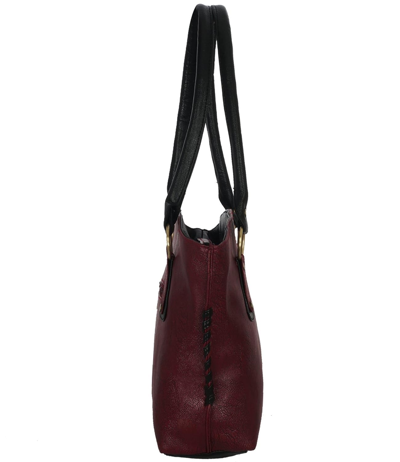 fristo women's handbag (frb-060) maroon and black