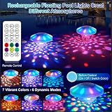 TEPENAR Rechargeable Floating Pool Light IP68 7 Colors Remote USB Charging view 2