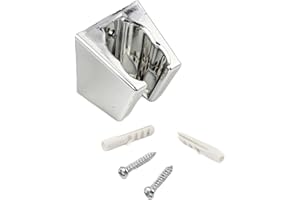 Adjustable Shower Head Holder Chrome Wall Mount Bracket - Silver ABS Plastic Handset Mount Bathroom Renovation with Easy Inst