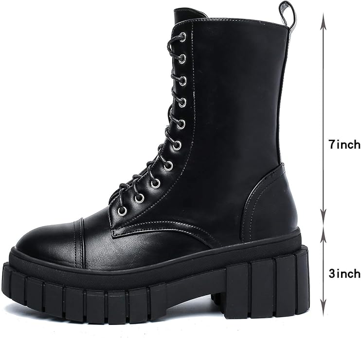 Dottie Womens Platform Combat Boots