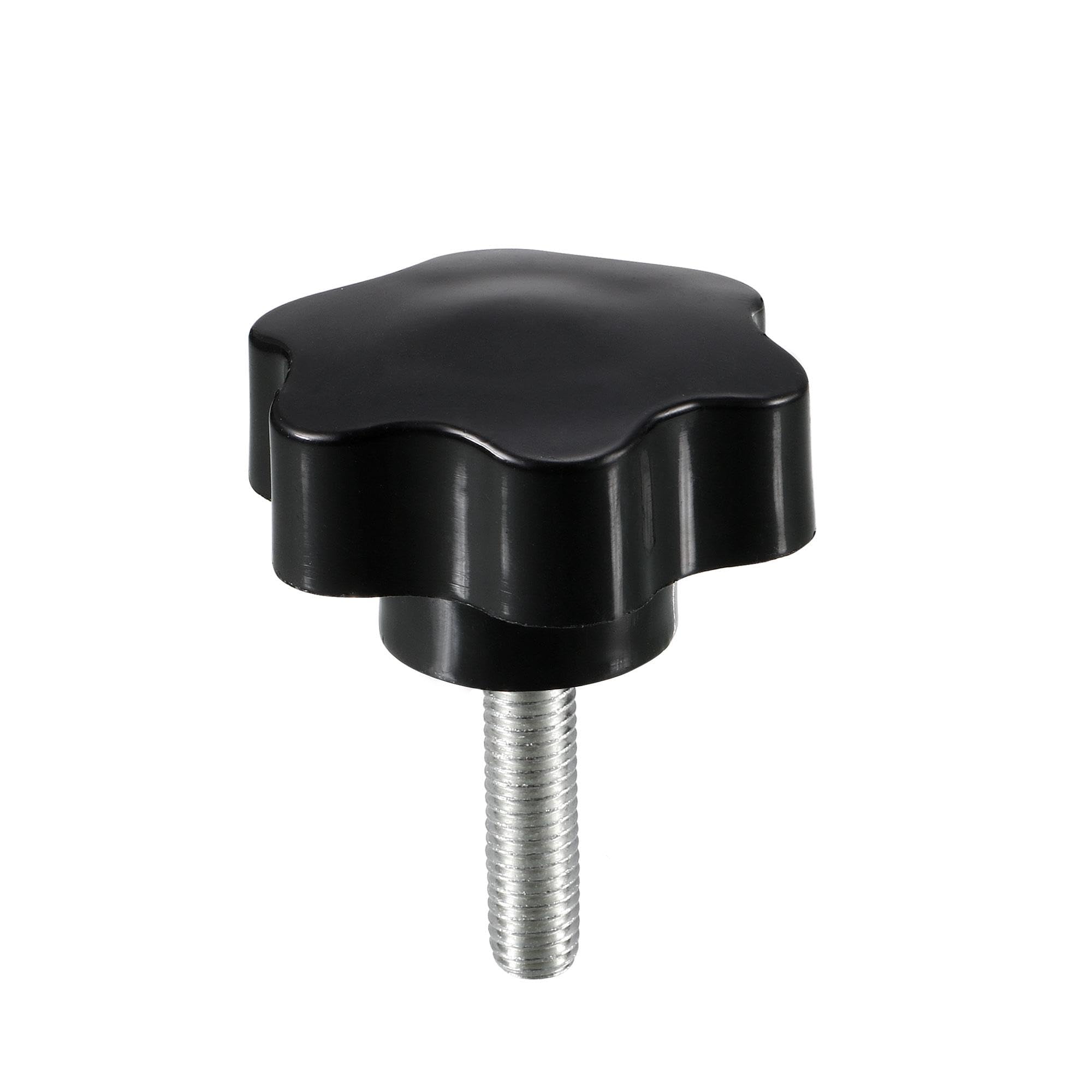 uxcell Clamping Screw Knob, 47mm Dia Plum Hex Shaped Grips Star Knob M8 x 30mm Male Thread