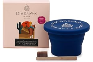 DiscOrganic Cup by LaMarti,Menstrual Cup Sterilizer, Period Disc Cleaner, Period Cup or Menstrual Disk Travel Wash Case, Multi-Use Shaker for Cleaning or Storage Container, Reusable Menstral Sanitizer