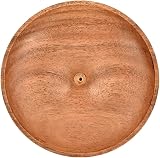 EDHAS Acacia Wood Round Incense Holder & Ash Catcher - 12.7cm view 4