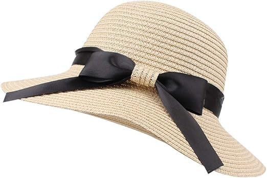 beach hat with bow