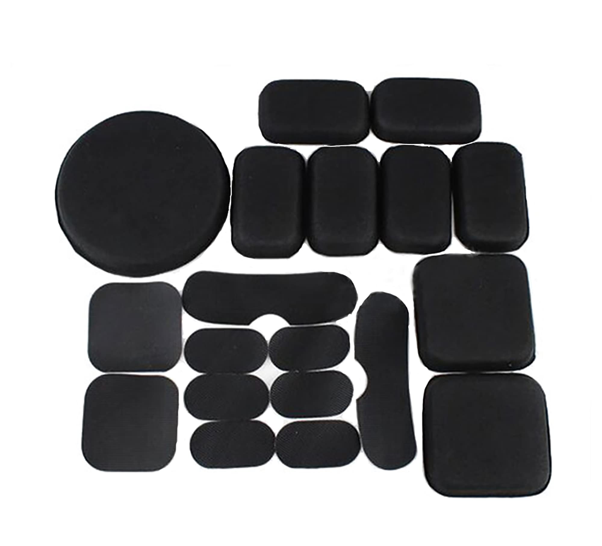 Memory Black EVA Foam Airsoft Tactical Helmet Protective Pad Cushions Keychain Included