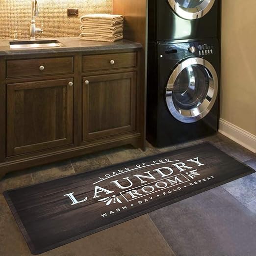 Amazon Com Ustide Non Slip Laundry Room Rug Rubber Backed