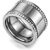 HYSIC 3-Pack 14K Gold Plated Stacking Rings for Oura Ring Gen 4/Oura Ring Gen 3, Cubic Zirconia Simulated Diamond Oura Stack Rings for Women, Golden