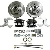 11 Inch Disc Brake Conversion Kit Replacement for 1954-56 Ford Farilane Victoria Crestline Customline Mainline Thunderbird Crown Victoria, 11" Rotors, Natural Finish, NO Installation Instruction