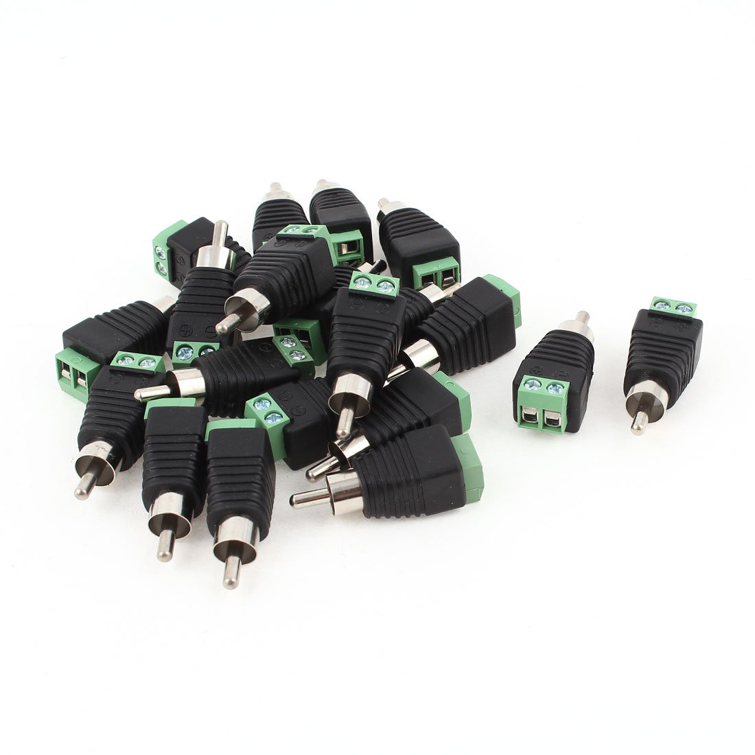 sourcing map 20 Pcs RCA Male Jack Audio Screw Terminal Coaxial Cable Connector Adapter