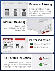 DIHOOL Ground Fault Circuit Breaker with Voltage