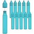 30ml Chubby Gorilla LDPE PET Plastic Unicorn Squeeze Bottle (10 Pack) Dropper bottle (Transparent Blue) REUSABLE, Child Resistant Cap, Easy Drip Tip Applicator Dropper Bottles with Squeeze Dropper