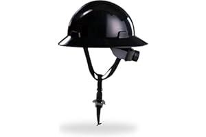 AnTools Black Full Brim Hard Hat, OSHA Approved Construction Helmets for Men, 4-Point Adjustable Suspension, ANSI Z89.1