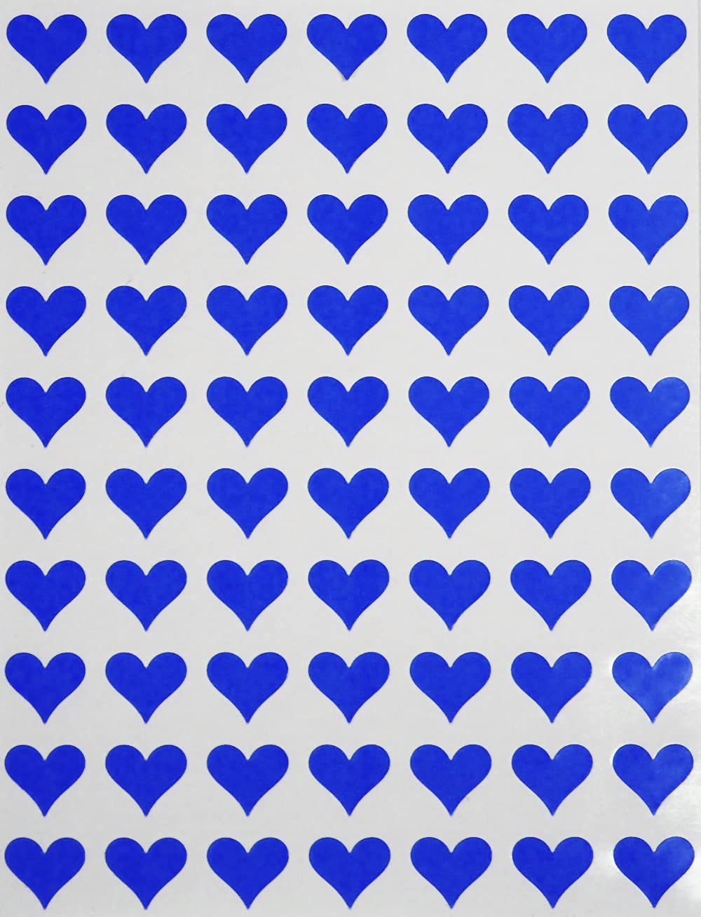 Royal Green Mini Hearts Stickers for Decoration 1.3CM (13MM) Colored Label Hearts for Arts, Crafts, Party Supplies, and Scrapbooking, 1050-Pack (Blue)