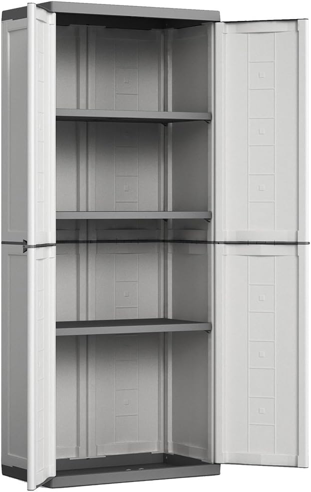 Keter Armoire Haute Jolly Blanc Gris Cabinets 68x39x39x166 Cm Amazon Fr Cuisine Maison Keter Armoire Haute Jolly Blanc Gris Cabinets 68x39x39x166 Cm Amazon Fr Cuisine Maison