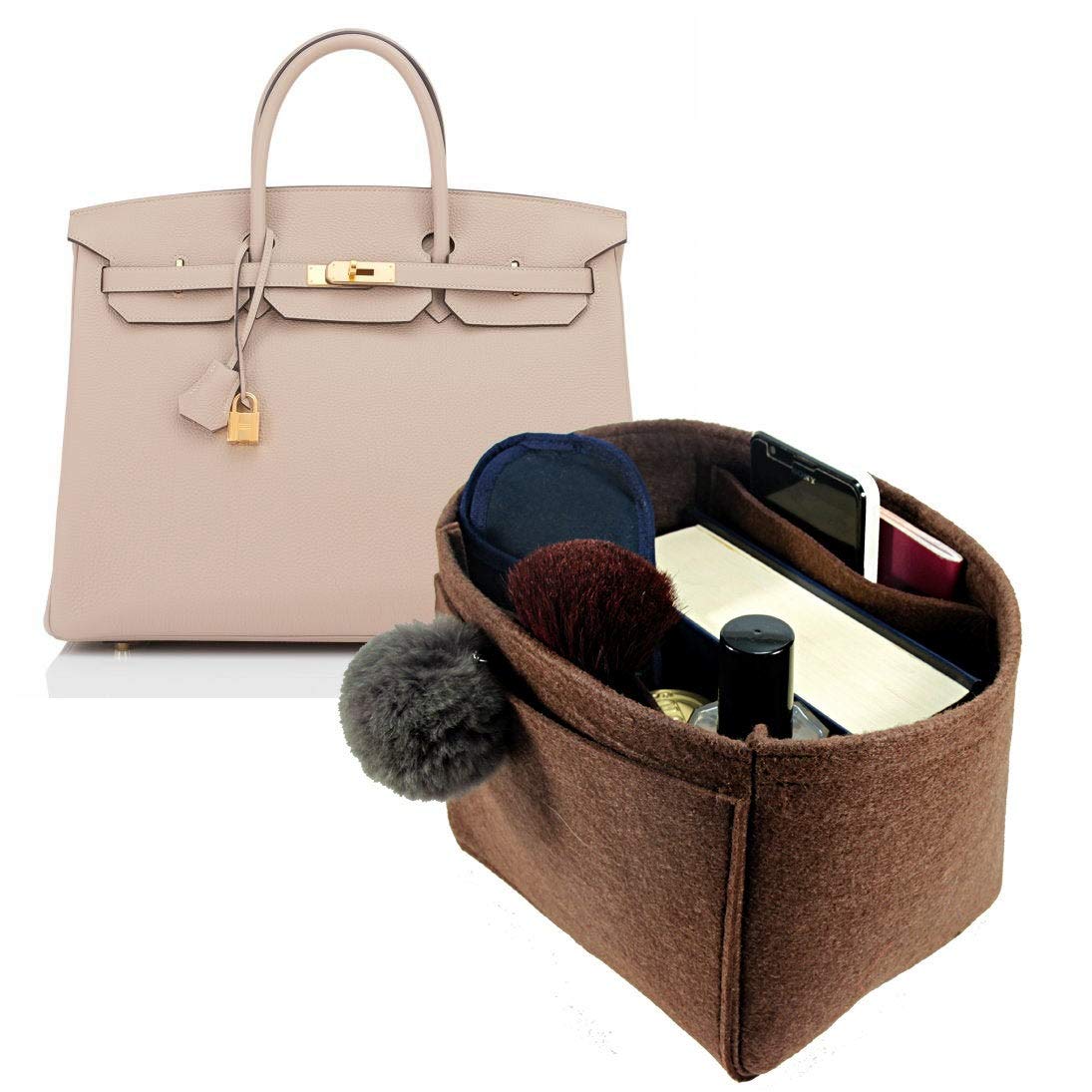 Hermes Organizer, Birkin Organizer, Bag Organizer, Felt Bag