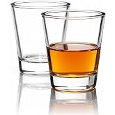 BCnmviku 1.5 oz Shot Glasses Sets with Heavy Base, Clear Shot Glass (2 Pack)