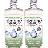 Biotene Moisturizing Oral Rinse,Mild Mint, 16 Fl Oz (Pack of 2)