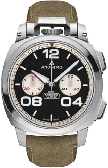 Anonimo militare orologio uomo analogico automatico con cinturino in pelle di vitello am112201002a21