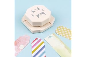 4-in-1 Tag Punch for Paper Crafts, 2026 New Gift Tag Marker Punch, 4cm/3cm/2cm Label Corner Punches for Crafting, 4 Shapes Ca