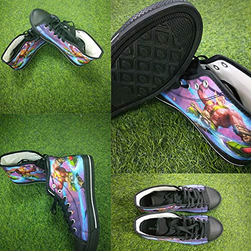 LedBack Periodic Table High Top Canvas Shoes for Women Causal Sneakers Teenagers Girls Lightweight 3D Trainers Size 5-11