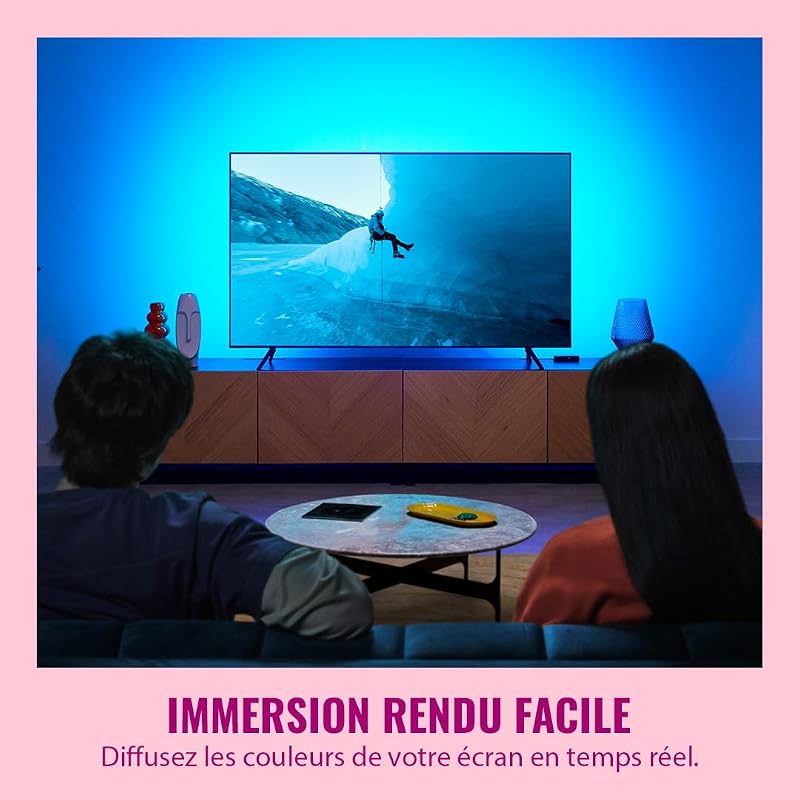Starter Kit HDMI Sync Box et Ruban LED pour rétroéclairage, TV 55-65""