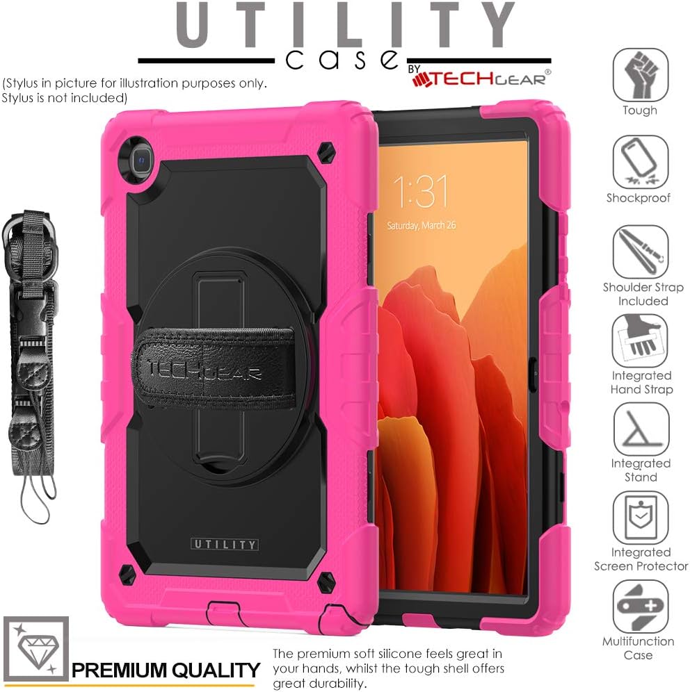 TECHGEAR UTILITY Case fits Samsung Galaxy Tab A7 10.4" (SM-T500 / T503 / T505 / T509) Tough Rugged HEAVY DUTY Armour Shockproof Impact Case with 360 Rotating Stand - Image 3