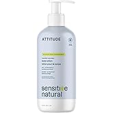 ATTITUDE Body Lotion for Sensitive Skin with Oat, EWG Verified, Dermatologically Tested, Vegan, Extra Gentle, Unscented, 16 Fl Oz