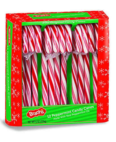 Red Hots Candy Canes, Cinnamon Candy Canes, 12 Cane Box, Pack of 12