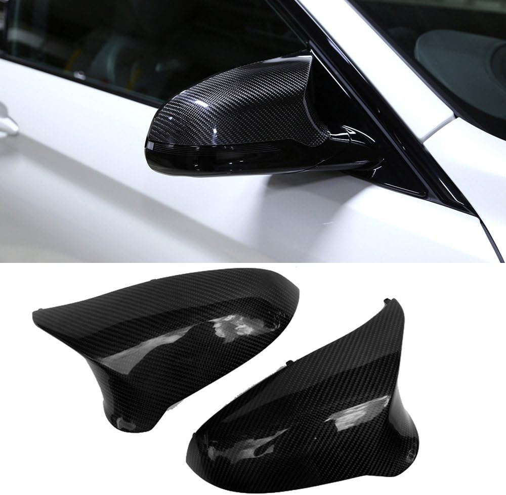 Replacement 1:1 clip carbon fiber side door mirror cover caps for BMW M3 M4 F80 F82 F83