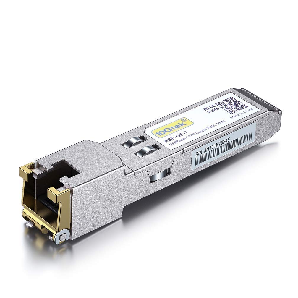 10Gtek for Ubiquiti UniFi 1G SFP RJ45 Transceiver UF-RJ45-1G, 1000Base-T Copper Mini-Gbic Module