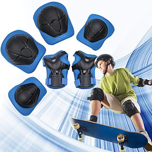 Kids Protective Gear SKL Knee Pads for Kids Knee and Elbow Pads with Wrist Guards 3 in 1 for