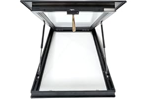 GENERIC Skylights & Roof Windows;Skylight Window - Square/Rectangle;Roof Skylights;Manual Ventilation Partition Mounted Skylight,Aluminium Alloy + Double Glass Skylight (5 Size) (30"×20")