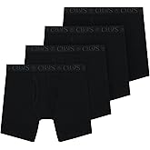 Chaps Men's Underwear, Stretch Cotton Boxer Briefs for Men, Moisture-wicking, 4-Pack