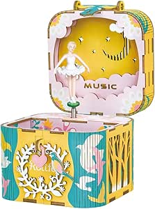 Rolife caja de música de madera para bricolaje, caja musical ...